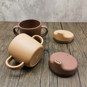 Vaisselle pour <span class=keywords><strong>bébé</strong></span> PLA à base de plantes et tasse à bec allant au lave-vaisselle ensemble de premier <span class=keywords><strong>repas</strong></span> sans BPA pour la formation des tout-petits à la boisson - Product Image 1