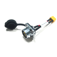 Kustom XT 60 kabel konektor daya wanita kawat Harness 2 Pin penerbangan logam dengan isolasi PVC untuk aplikasi elektronik