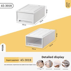 Tenma Nhựa Trắng Có Thể Kéo Rộng Tủ Quần Áo Có Thể Xếp Chồng Ngăn Kéo Lưu Trữ Tổ Chức Xếp Chồng Ngăn Kéo Tủ Tầng-Đứng Lưu Trữ Hộp - Product Image 6