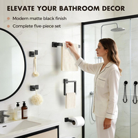 Accessoires de salle de bain et de cuisine de luxe modernes de style nordique, ensemble de 5 pièces pour hôtel, fabriqués en Chine