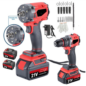 21V Cordless Electric Drill And Impact Wrench Kit With Li-Ion Battery For DIY And Construction - Product Image 2