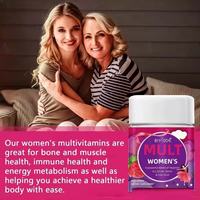 Complément alimentaire quotidien multivitaminé A, C, D, E, acide folique, biotine pour femmes, soins de santé féminins, bonbons gommeux