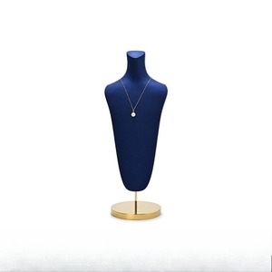 Soporte de exhibición de collar con base metálica, modelo de maniquí para retratos, expositor de collares. - Product Image 5