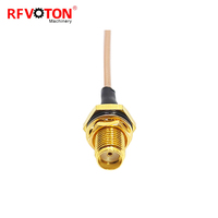 Rf Coaxial 10cm RG178 Pigtail Jumper Câble avec Ufl à Sma Femelle Bulkhead Connecteur Étanche