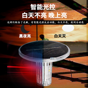 Luz de Advertencia Solar Jujingyang, Luz de Seguridad Vial LED de 3 Colores (Azul, Blanco, Rojo) con Panel Solar y Batería Integrada - Product Image 2