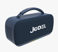Haut-parleur portable en tissu TWS sans fil, modèle JL5.4, 15W, avec lumière RGB, carte TF, USB, FM, idéal pour les fêtes en extérieur – Vente chaude directe usine