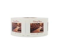 Étiquette autocollante personnalisée de luxe holographique, résistante à l'huile, mate, avec estampage à chaud en feuille d'or et gaufrage pour bouteille de vin et de whisky, vente en gros