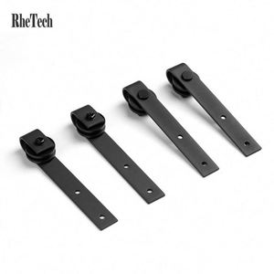 Kit de Herrajes para Puerta Corredera de Estilo Industrial, Insonorizado, con Recubrimiento de Polvo Negro, Riel de Acero, Capacidad de 120 kg, para Dormitorio - Product Image 3