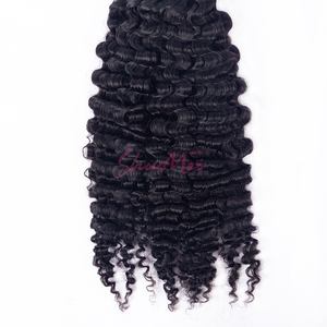 Nouvelles extensions de cheveux humains au crochet à <span class=keywords><strong>pointe</strong></span> effilée, bouclées pour tressage, tresses bohèmes vierges, cheveux humains crépus bouclés pour tresses, fournisseur - Product Image 4