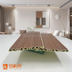 WPC all'ingrosso pannello di parete grata produttore di dimensioni in pvc triangolo di bambù WPC pannello di parete per <span class=keywords><strong>pareti</strong></span> e soffitti - Product Image 2
