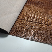 Cuir artificiel bicolore en peau de crocodile pour la décoration intérieure pour meubles, canapés, sacs, parapluies, artisanat.