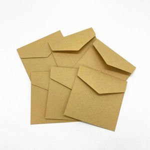 Enveloppes en papier <span class=keywords><strong>kraft</strong></span> brun C6 C5 mini carrées personnalisées avec logo imprimé pour invitations de <span class=keywords><strong>mariage</strong></span> en gros - Product Image 2