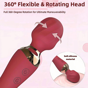 Potente Vibrador <span class=keywords><strong>de</strong></span> Doble Cabeza para Mujeres, Juguete Sexual Femenino, Recargable por USB, 24 Modos, Productos para Adultos - Product Image 2