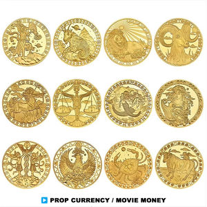 Luxe Haute Qualité Douze Constellations Pas De Minimum Souvenir Estampage Double Face 2D Métal Pièces <span class=keywords><strong>Personnalisé</strong></span> Argent Or Pièces Vente - Product Image 1