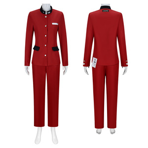 Nuevo Disfraz de Cosplay de Tsukumo Ima, <span class=keywords><strong>Anime</strong></span> The <span class=keywords><strong>Hundred</strong></span> Roleplay Line, Disfraz con Abrigo Rojo y Pantalones, Trajes para Halloween, Carnaval y Fiestas - Product Image 1