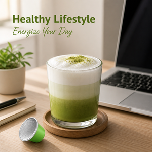 Capsules de matcha personnalisées compatibles avec la gamme Nespresso Original Line, thé biologique de qualité cérémonielle, portions individuelles - Product Image 2
