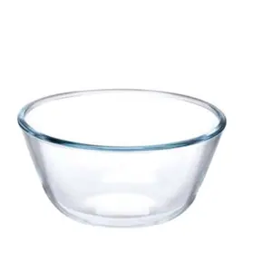 Салатница прозрачная, круглая, большая, прозрачная, с высоким содержанием боросиликатного стекла, Современная прочная деловая Подарочная полированная стеклянная чаша для пустыни