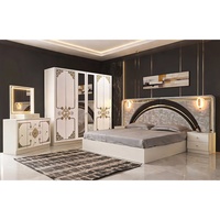 Meubles turcs de luxe, lit king size classique, lit double en cuir, ensemble de chambre à coucher moderne et complet en bois MDF, lit queen size, prix abordable