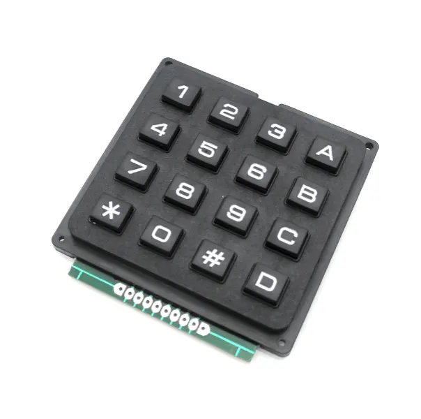 Single chip microcomputer keyboard key matrix 4 * 3 434X4 16 key industrial keyboard module row and column scanning
