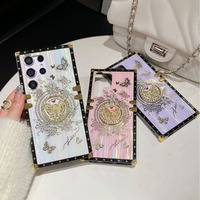 Décoration de paillettes de coque de téléphone antichoc en TPU de luxe papillon pour les modèles S25/S24 FE/S22/S21/S25 Ultra Plus 5G