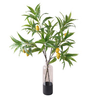 Plante artificielle en plastique verte, branche de mangue, fruit, écologique, durable, décoration intérieure et extérieure pour la maison