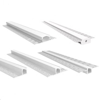 Meilleure vente pour le canal d'éclairage de bande de LED grise monté en surface encastré 6063 extrusion profilé en aluminium de bande de LED personnalisé