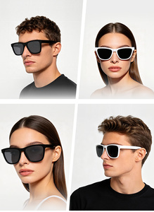 Custom Logo Night Vision Full Rim Square Sunglasses Wholesale Bulk UV400 Promotional Shades Party Wedding Favors <b>Men</b> Women - Product Image 5