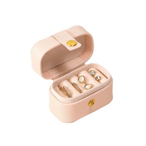 Portable Travel Girl Jewelry <b>Storage</b> Box Necklace <b>Ring</b> Earrings Multi layer Precious Gemstone Box Velvet Travel Jewelry Box - Product Image 4