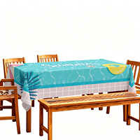 Nappe de piscine à motif ondulé flottant, lavable, en polyester, pour fête au bord de la piscine, prix d'usine - Grande Vente