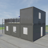 Maison préfabriquée en conteneur maritime de 40 pieds, facile à assembler, en acier, avec 3 plans de maison, fabriquée en Chine