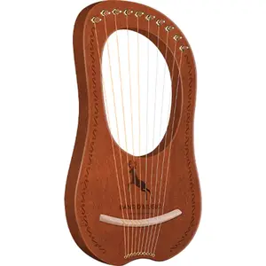 Atacado cordas da harpa de 7-Novo lyre harp 10 cordas mini instrumento musical, $18-$13.97 pequena harp