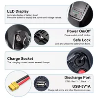 Batería de Alta Potencia para Bicicleta Eléctrica OEM, 52V/48V/72V, Iones de Litio Recargables, Opciones de 10-21AH, 1 Año de Garantía, BMS Personalizado