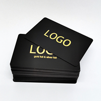 Cartes noires de PVC avec l'aluminium métallique d'or ou d'argent