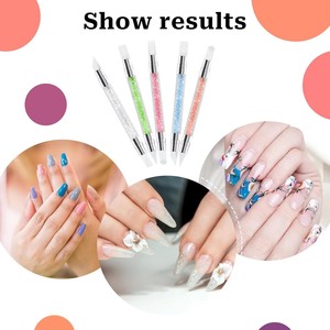 Dual Tipped <b>Silicone</b> Nail Sculpture Brush Rhinestone Acrylic Carving Dotting <b>Tool</b> for Manicure - Product Image 6