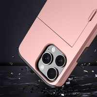 Dur antichoc 2 en 1 fente pour carte portefeuille couverture pour iphone16 PC TPU porte-carte coque de téléphone pour iphone 16 15 14 13 12 11 X Pro Max