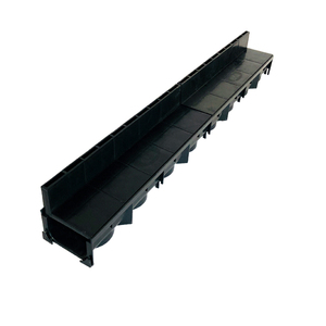 Caniveau de drainage décoratif en <span class=keywords><strong>plastique</strong></span> pour aménagement paysager et jardin, design français, grilles vertes/marron, installation facile en DIY - Product Image 2