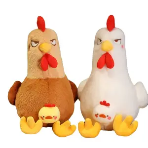 Creative Quirky Chicken Plush Toy Doll Cute Couple Birthday Gift Custom Soft Kids Cartoon Colorful Comfort Doll Kids Gifts