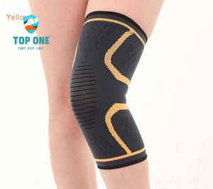 Top One Custom Logo <b>Knitted</b> Knee Brace Sleeve ODM OEM Elastic Support <b>Belt</b> for Knee Protection Elbow Knee Pads Product Category - Product Image 5