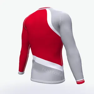 Conception personnalisée MMA Rash Guard Playera Rash Guard pour hommes Vêtements de sport Polyester Adultes Impression numérique par sublimation