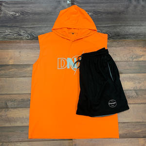 Gilet d'été à capuche de haute qualité avec impression personnalisée pour hommes 95 Polyester 5 Spandex à séchage rapide Baggy Athletic Workout - Product Image 1