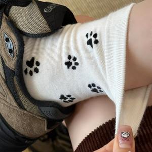 उच्च गुणवत्ता वाली महिलाओं को प्यारा नवीनता पशु पालतू जानवरों के पालतू जानवरों के कुत्ते पंजे मोजे ने सांस लेने योग्य कपास क्रू सॉफ्ट मोजे - Product Image 3