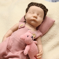 Poupée Reborn en Silicone à Corps Entier de 20 Pouces, Cheveux Racines Peints, Bébé Réaliste Nouveau-Né, Fille Non Peinte, Levi avec Vêtements
