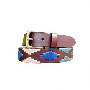 Men's Vintage Floral Pattern Eco-Friendly Lightweight Durable Steel Pin Buckle Cowhide Leather Casual Belt - Product Image 5