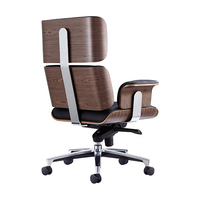 Meubles modernes en noyer Chaises de bureau ergonomiques en cuir luxueuses et pivotantes pour ordinateur de bureau