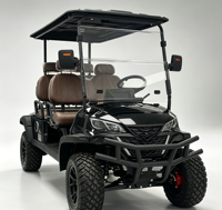 Voiturette de golf électrique silencieuse pour 4 personnes avec moteur AC 3/4/5KW, autonomie de 30-50 km, idéale pour la gestion des ranchs et la logistique d'entrepôt