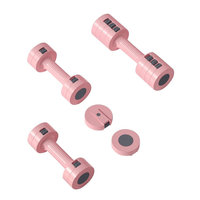 Haltères en fonte unisexe de 4 kg avec revêtement en caoutchouc PVC, plaques de poids réglables, portables, antidérapantes pour la musculation