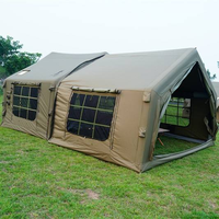 Tente gonflable de luxe en tissu de coton TC, grande, imperméable et portable pour les rassemblements familiaux et les activités de plein air