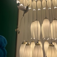 Lustre de plafond sur mesure de grande taille avec décoration artistique en forme de bourgeon de fleur pour hall d'hôtel, galerie d'art, villa, salon