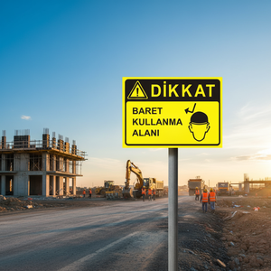 Warning Reflective Traffic Sign Helmet Use Area Sign Board for Outdoor <b>Roadway</b> Usage <b>Safety</b> and Caution Sign - Product Image 3