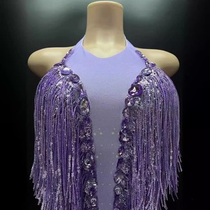 NOVANCE 2024, productos más vendidos, vestido de baile latino con borlas, Tanga Sexy para niñas, mono sin mangas para discoteca - Product Image 3